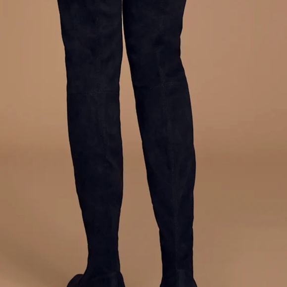 Steve Madden Jody Black Suede Over-the-Knee Boots - Picture 2 of 5